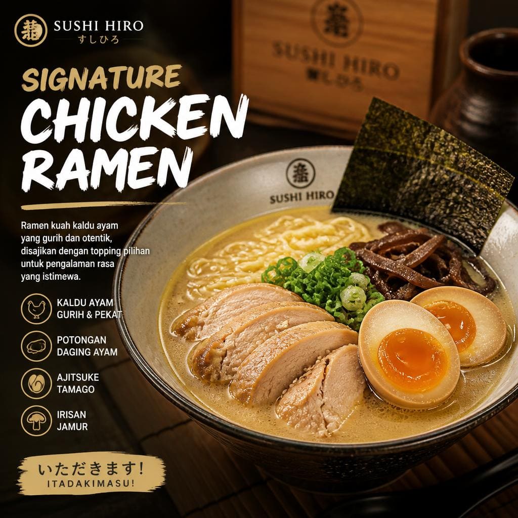 Signature Chicken Ramen Sushi Hiro